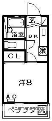 サンライズ22(1K/2階)の間取り写真