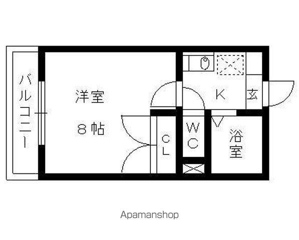 レオパレスグランツ(1K/2階)の間取り写真