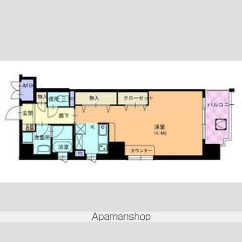 エピュレ(ワンルーム/3階)の間取り写真