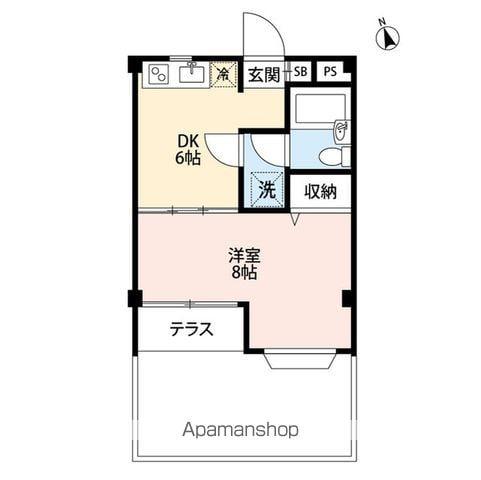 ココヒルズⅢ(1DK/1階)の間取り写真