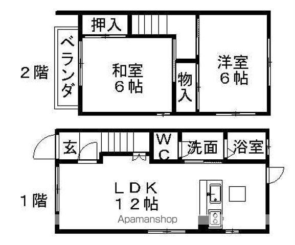 大野コーポ(2LDK)の間取り写真