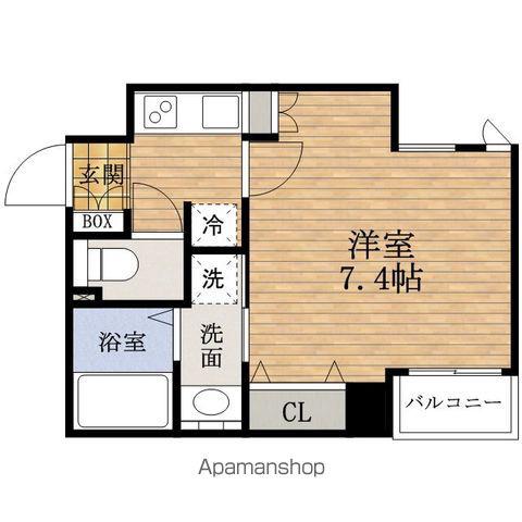 アクティKITAHAMA(1K/6階)の間取り写真