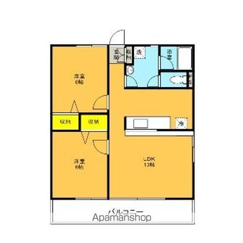 ミムートスピネル(2LDK/1階)の間取り写真