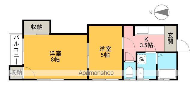 コーポ亀田(2K/2階)の間取り写真