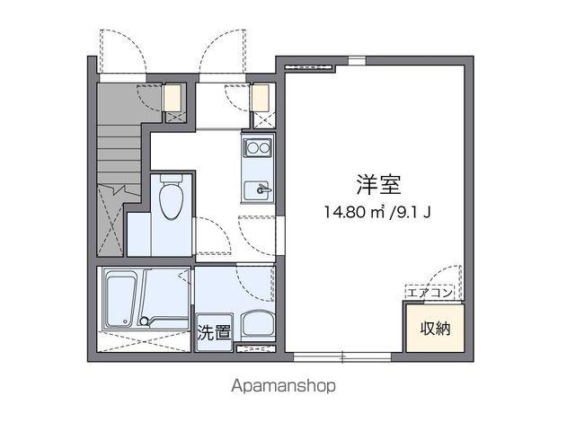 クレイノ井戸浜(1K/1階)の間取り写真