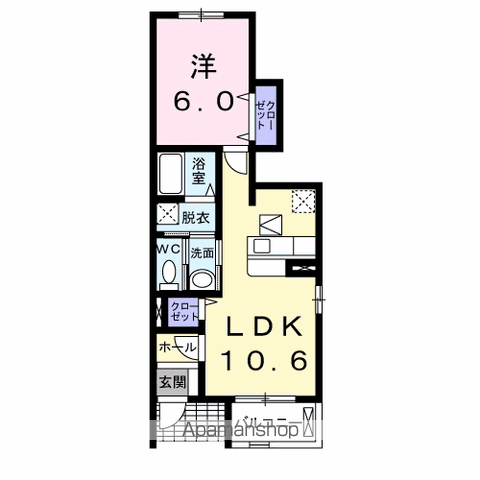サニーガーデンⅢ(1LDK/1階)の間取り写真