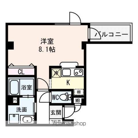LUMBINI桜塚(1K/2階)の間取り写真
