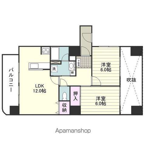 アンシャンテ・パリⅠ(2LDK/2階)の間取り写真