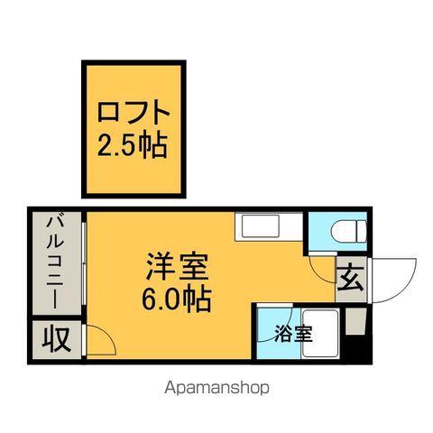 エステート香椎(ワンルーム/2階)の間取り写真