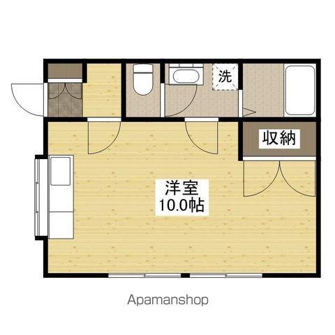 スナコダコーポB棟(ワンルーム/2階)の間取り写真