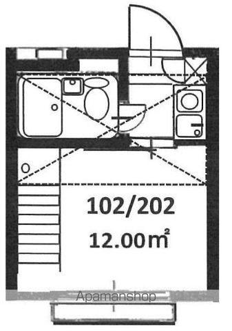 パティナージュ池上(1K/1階)の間取り写真