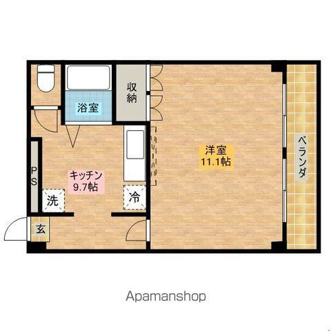 中野田口ビル(ワンルーム/4階)の間取り写真