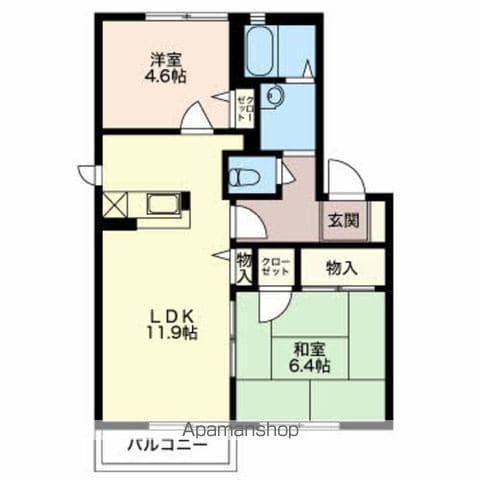 フォーレス安曇野 A棟(2LDK/2階)の間取り写真