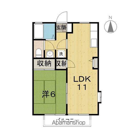 クレフォート196(1LDK/1階)の間取り写真