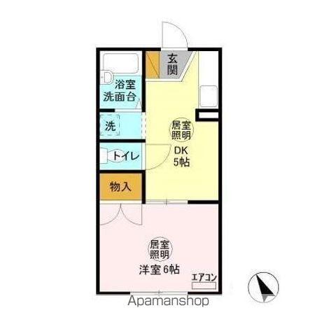 ビューラーIII(1DK/1階)の間取り写真