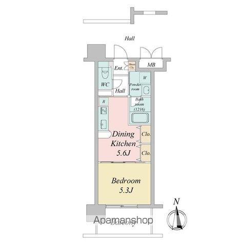 ドゥーエ仙台イーストⅡ(1DK/6階)の間取り写真