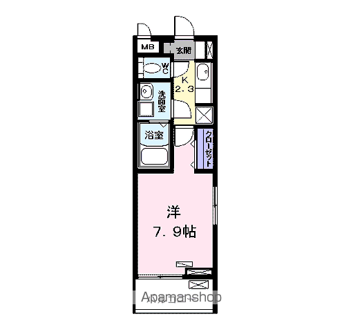 LIAN(1K/3階)の間取り写真