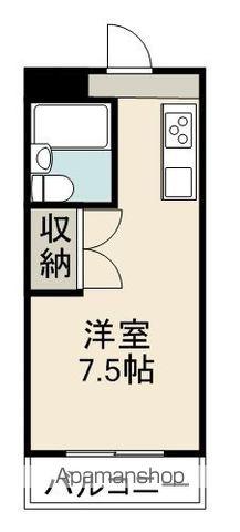 フローラル吉岡(ワンルーム/2階)の間取り写真