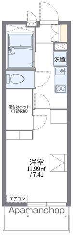 レオパレス松山保免(1K/2階)の間取り写真