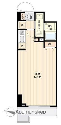 SIDEONE(ワンルーム/11階)の間取り写真