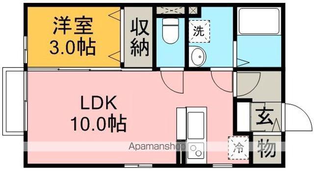 リヴィエール(1LDK/1階)の間取り写真