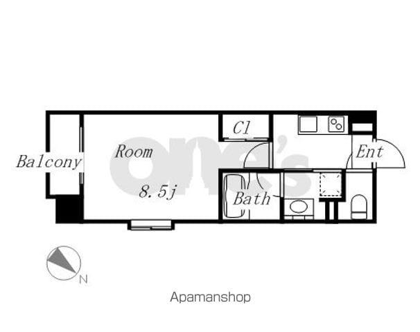 タウンライフ千種(1K/8階)の間取り写真