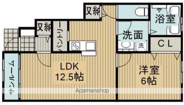 ルーチェ(1LDK/1階)の間取り写真
