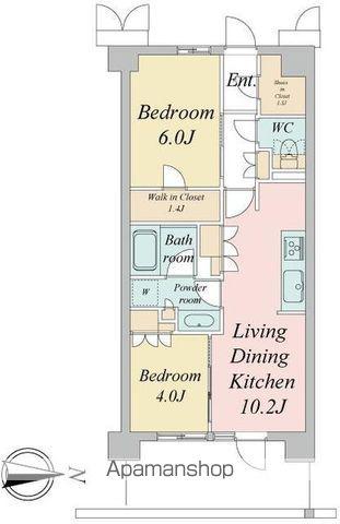 トラープランド蒼麗館(2LDK/4階)の間取り写真