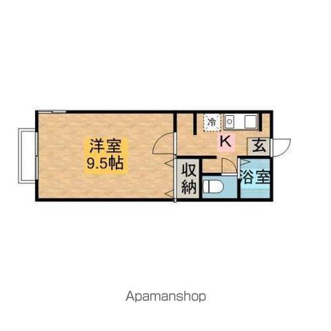 グランドパレス(1K/2階)の間取り写真