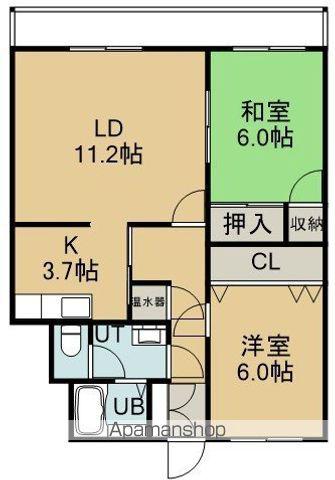 MSねむの木(2LDK/4階)の間取り写真