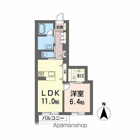 グリナージュ(1LDK/2階)の間取り写真