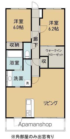 ハレコンテッサ(2LDK/1階)の間取り写真