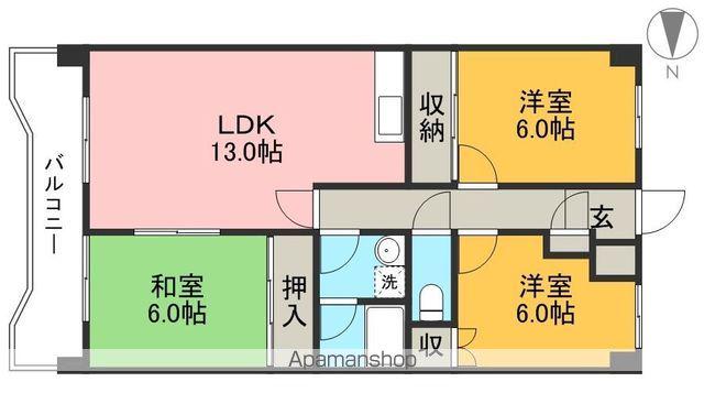 ヴィラソレイユ(3LDK/5階)の間取り写真