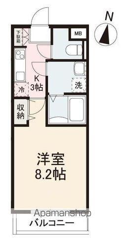メープルコート扇町(1K/1階)の間取り写真
