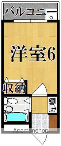 シティパレス21西大寺P-1(1K/2階)の間取り写真
