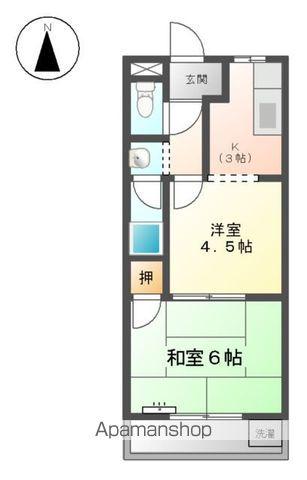 コミュニティタウン89(2K/2階)の間取り写真