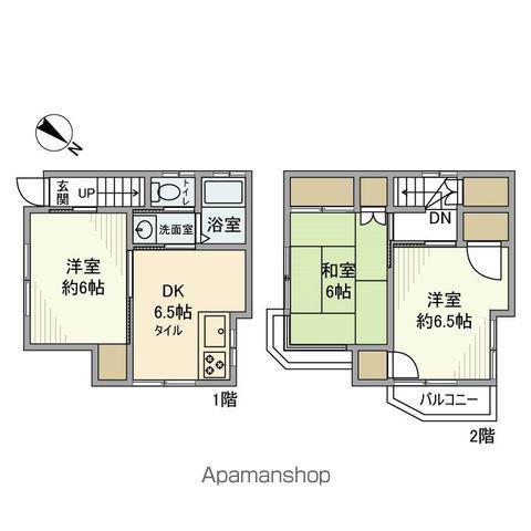 東京地下鉄南北線 志茂駅 徒歩6分 2階建 築44年(3DK)の間取り写真