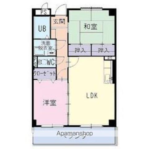 LIMPIA TAKAIDE B(2LDK/2階)の間取り写真