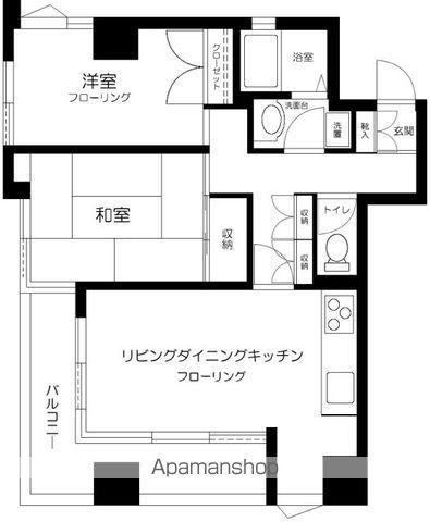 オリンピアトーホー(2LDK/8階)の間取り写真