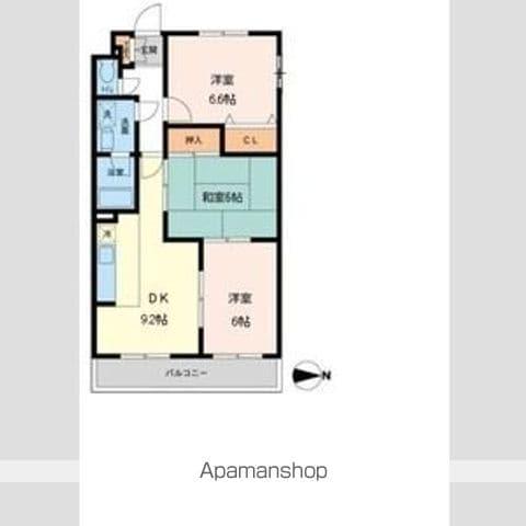 プライムアーバン武蔵小金井(3DK/2階)の間取り写真