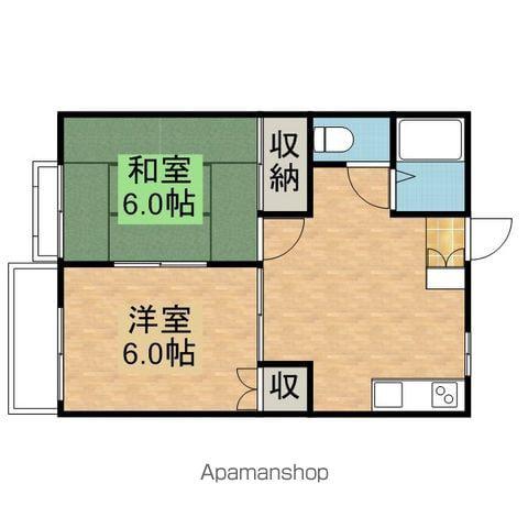 サントピア(2DK/2階)の間取り写真