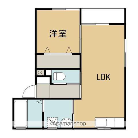 ヴィオラⅢ A棟(1LDK/2階)の間取り写真