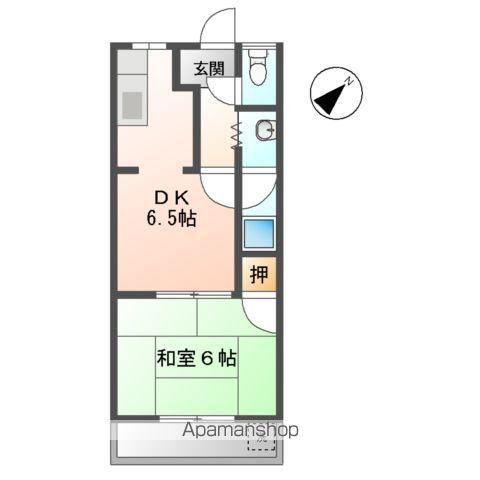 ステージニューポイント(1DK/2階)の間取り写真