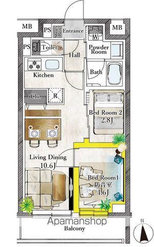 プラネソシエプラス桜台(2LDK/1階)の間取り写真
