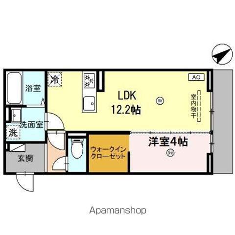 ルグラン龍野 (1LDK/1階)の間取り写真