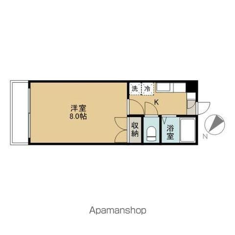 ラフォーレ東勝山(1K/1階)の間取り写真