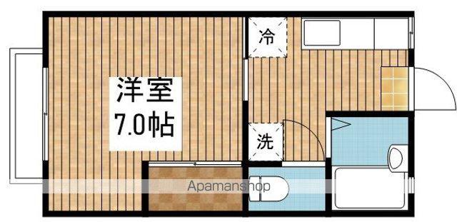 メンバーズタウン関屋A棟(1K/2階)の間取り写真