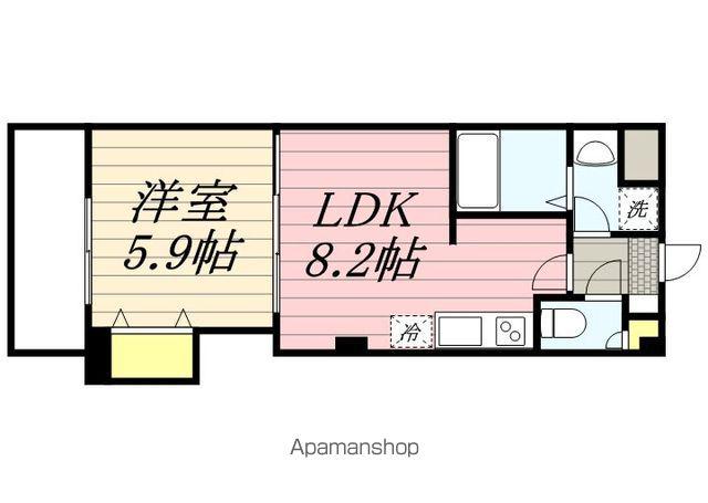 プレシャスヴィラ松戸(1LDK/2階)の間取り写真