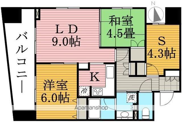 パークキューブ浅草田原町(2SLDK/12階)の間取り写真