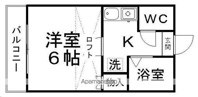 パレス台原(1K/1階)の間取り写真